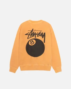 Crews>Stüssy 8 BALL CREW PIGMENT DYED Orange