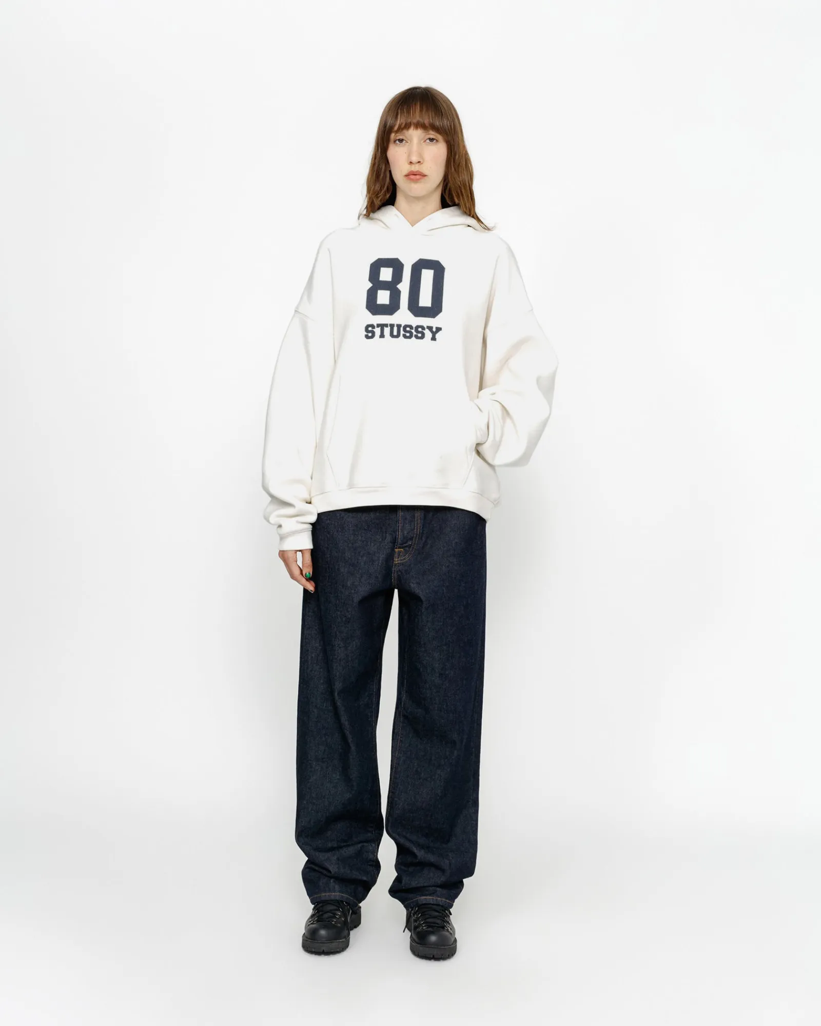 Hoodies>Stüssy 80 RELAXED HOODIE Off White