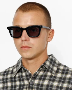 Accessories|Eyegear>Stüssy ACE SUNGLASSES Black/Blue Lens