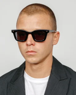 Accessories|Eyegear>Stüssy ACE SUNGLASSES Black / Brown Lens