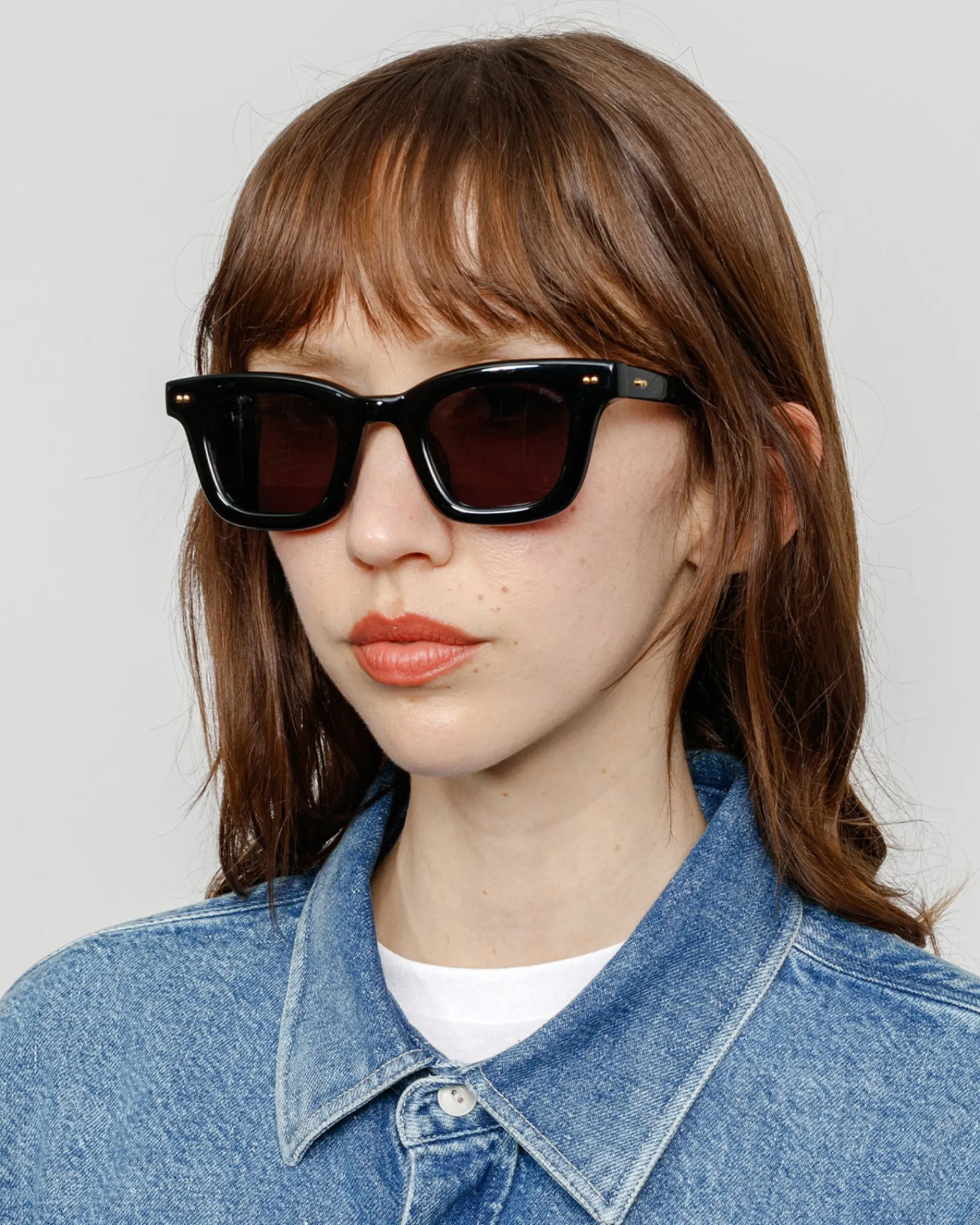 Accessories|Eyegear>Stüssy ACE SUNGLASSES Black / Brown Lens