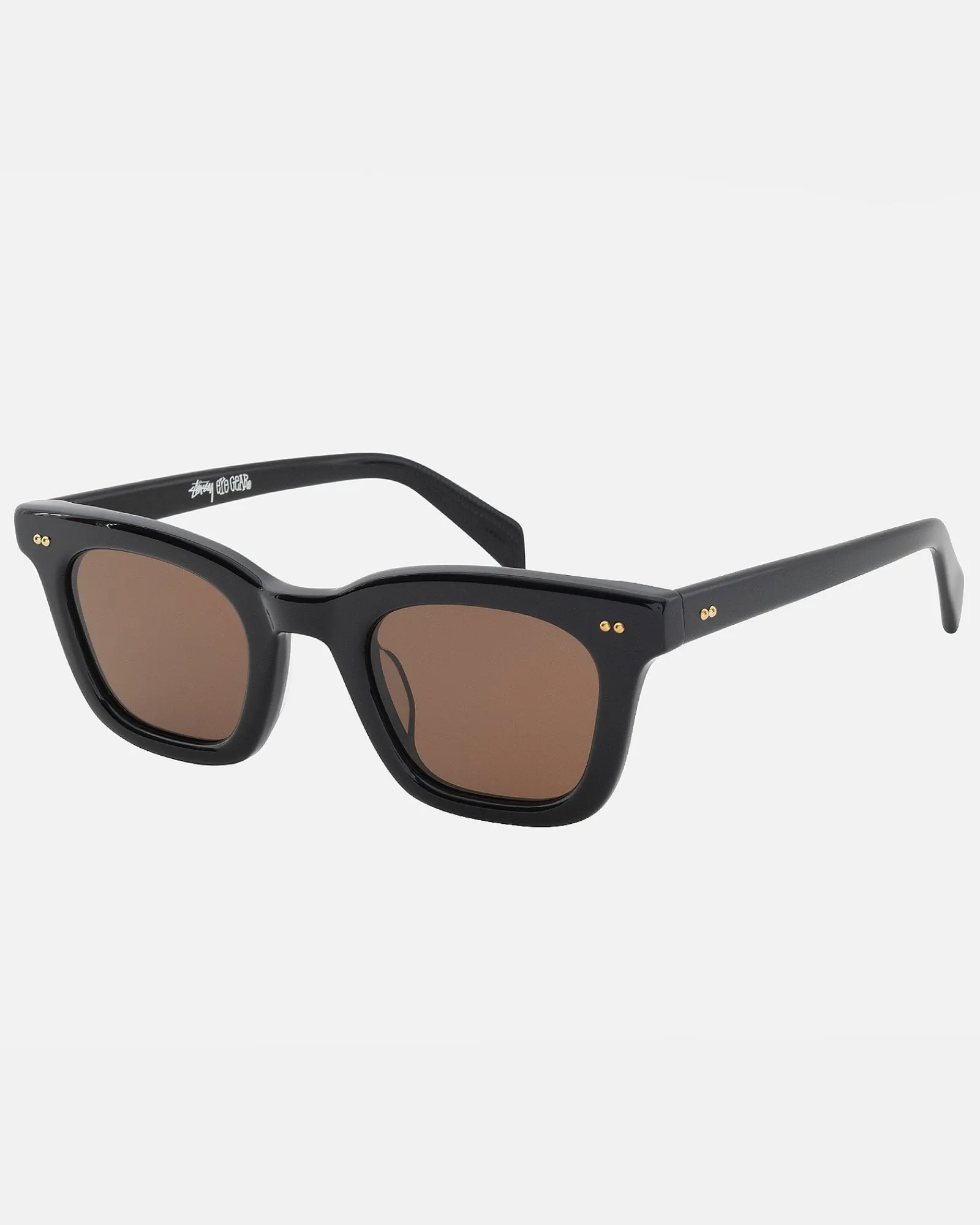 Accessories|Eyegear>Stüssy ACE SUNGLASSES Black / Brown Lens