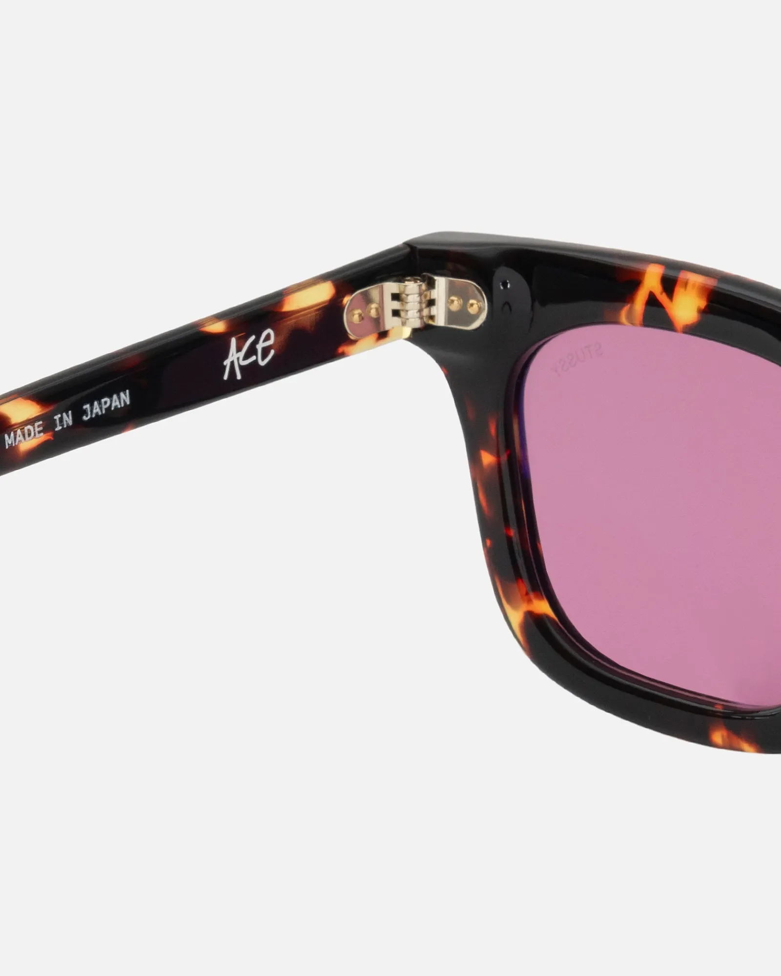 Accessories|Eyegear>Stüssy ACE SUNGLASSES Tortoise / Pink Lens