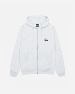 Hoodies>Stüssy BASIC STÜSSY ZIP HOODIE Ash Heather
