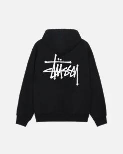 Hoodies>Stüssy BASIC STÜSSY ZIP HOODIE Black