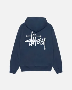 Hoodies>Stüssy BASIC STÜSSY ZIP HOODIE Navy