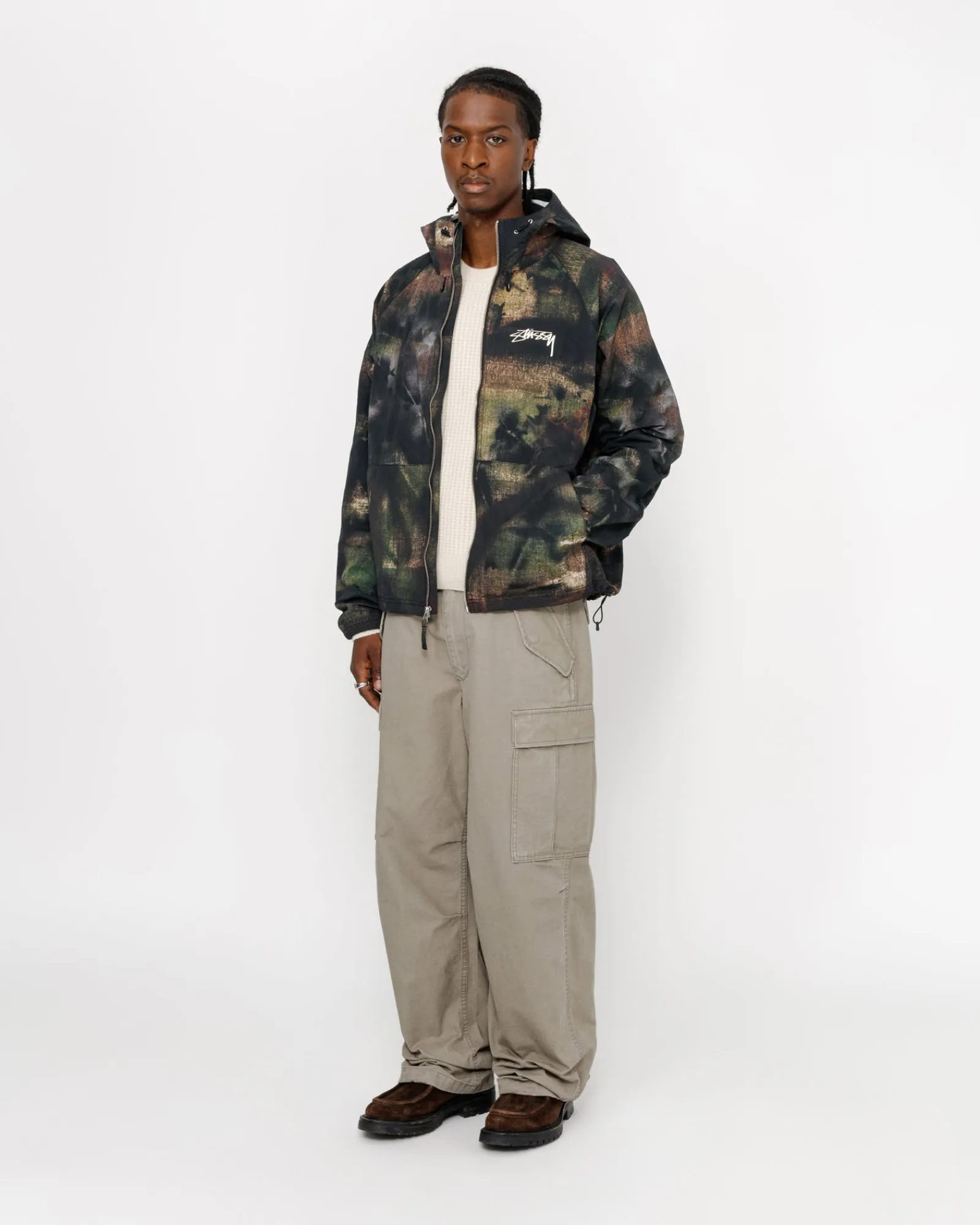 Outerwear>Stüssy BEACH SHELL STENPAT CAMO Fortine
