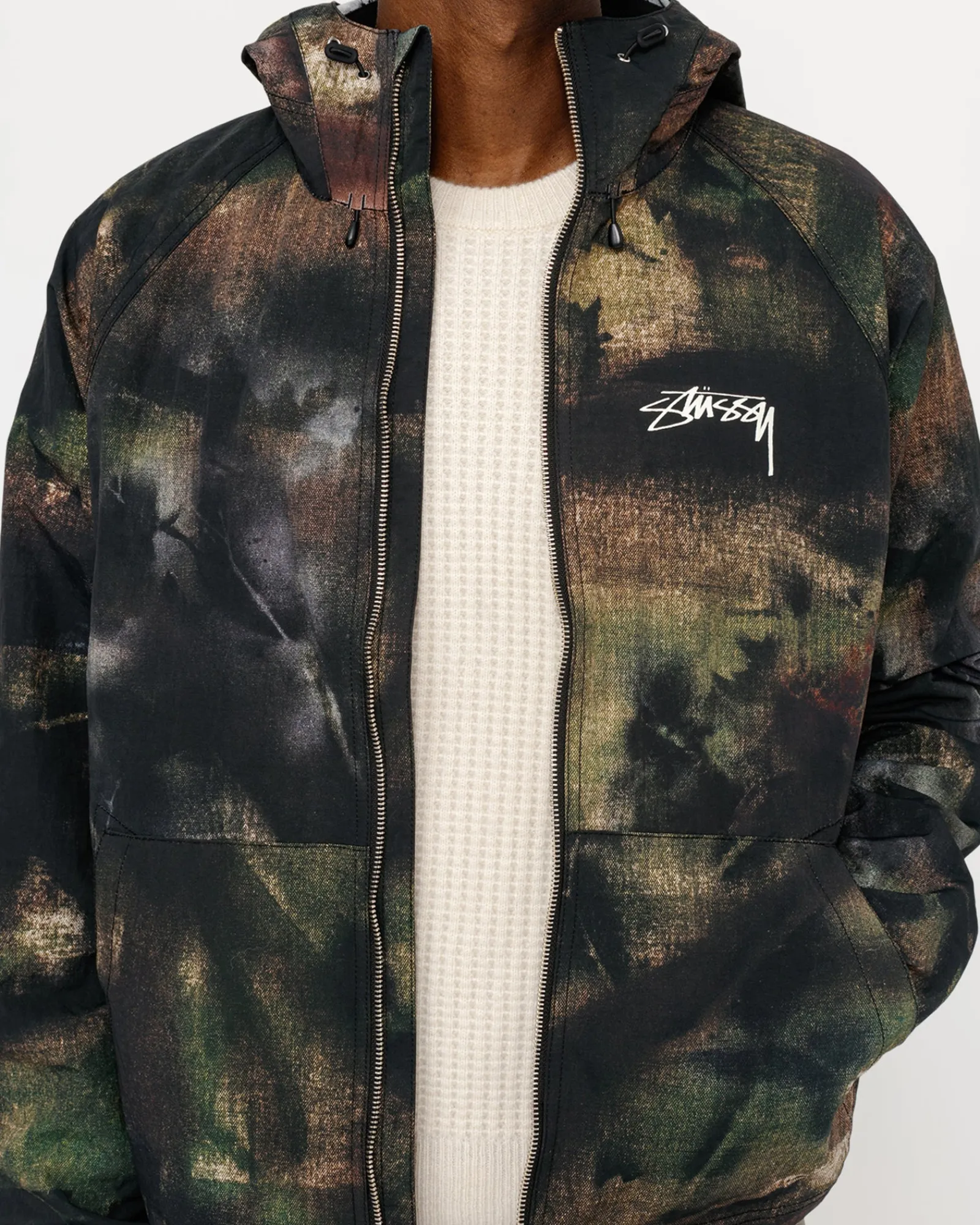 Outerwear>Stüssy BEACH SHELL STENPAT CAMO Fortine