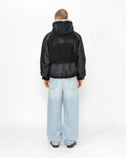 Outerwear>Stüssy BEACH SHELL TRANSPARENT RIPSTOP Black