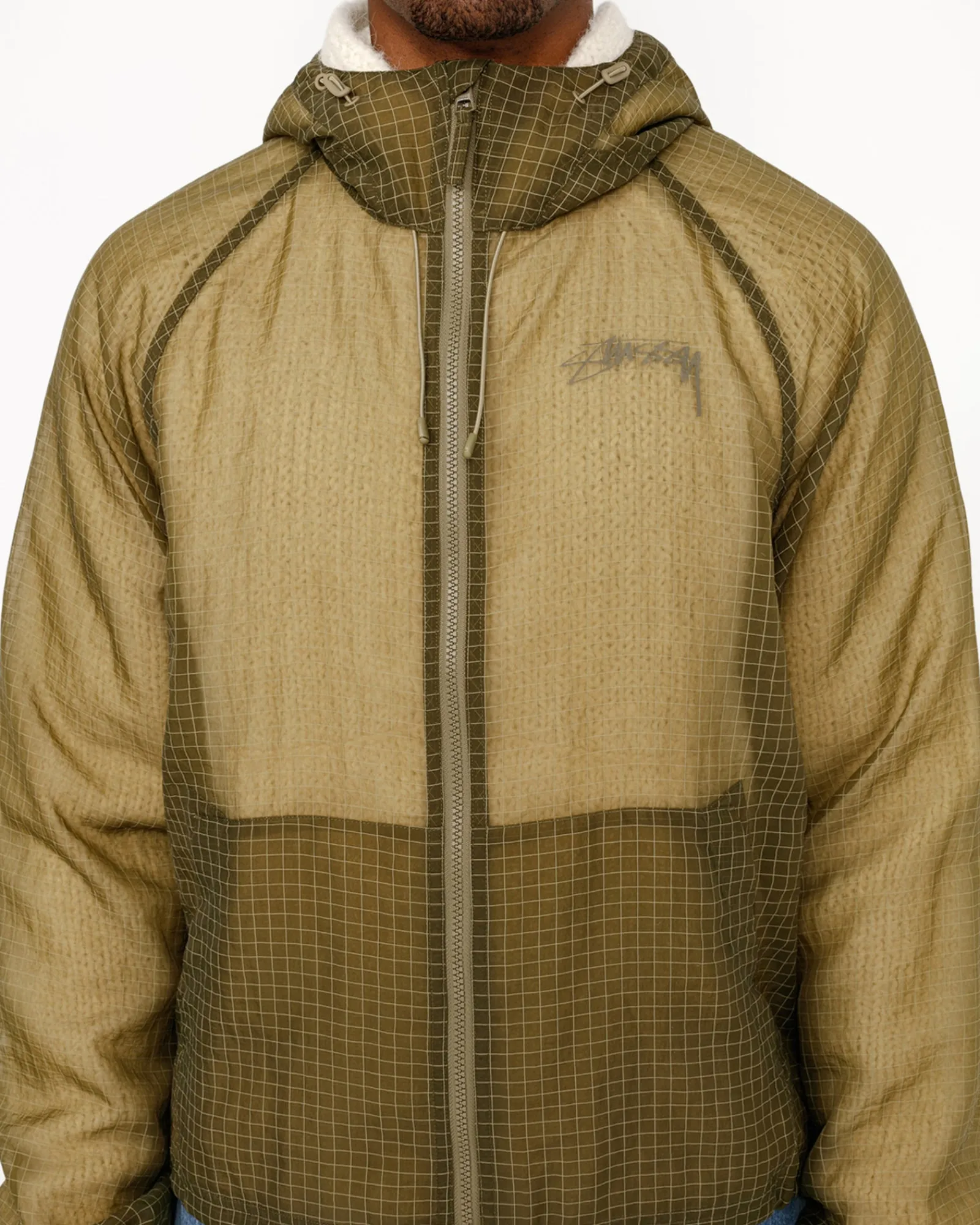 Outerwear>Stüssy BEACH SHELL TRANSPARENT RIPSTOP Olive