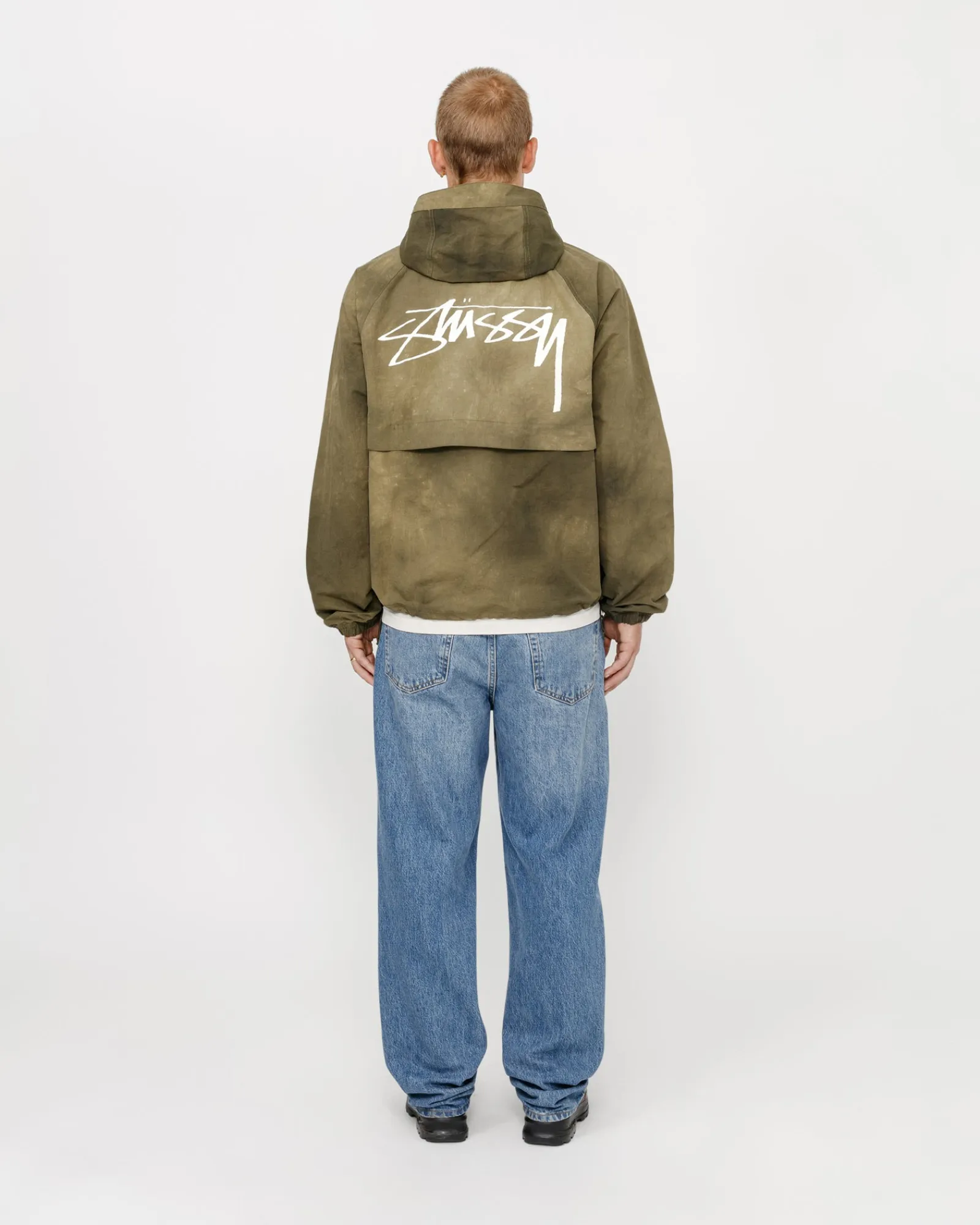 Outerwear>Stüssy BEACH SHELL WAVE DYE Forest Green