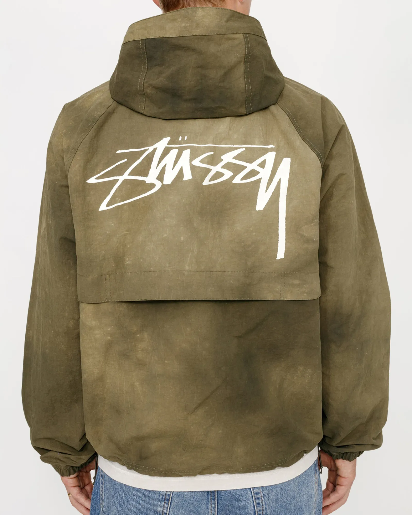 Outerwear>Stüssy BEACH SHELL WAVE DYE Forest Green