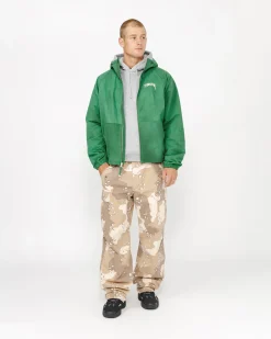 Outerwear>Stüssy BEACH SHELL WAVE DYE Pine