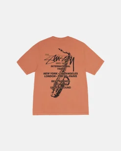 Tees>Stüssy BEAT SOUNDS TEE PIGMENT DYED Rust
