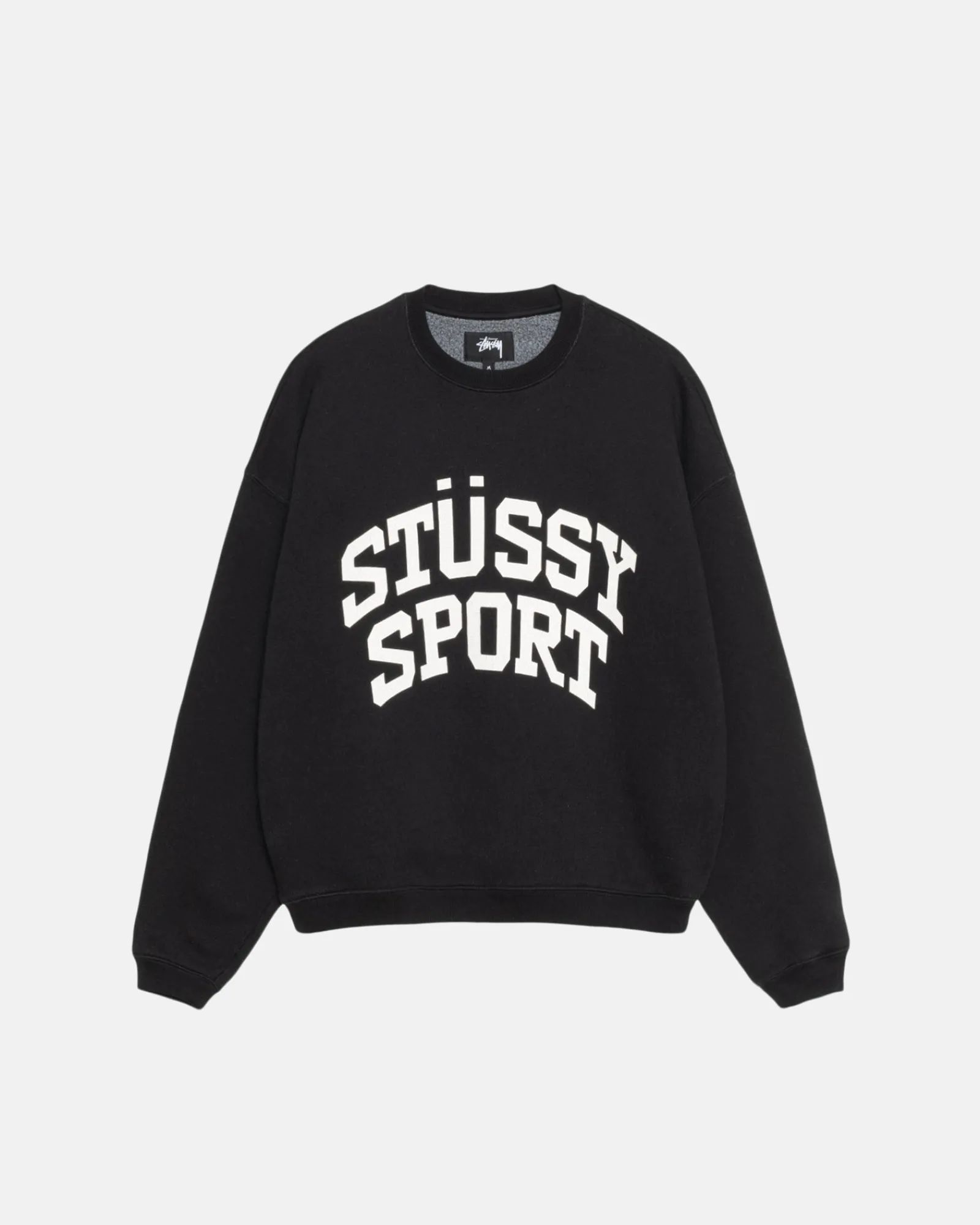 Crews>Stüssy BIG CRACKLE SPORT CREW Washed Black