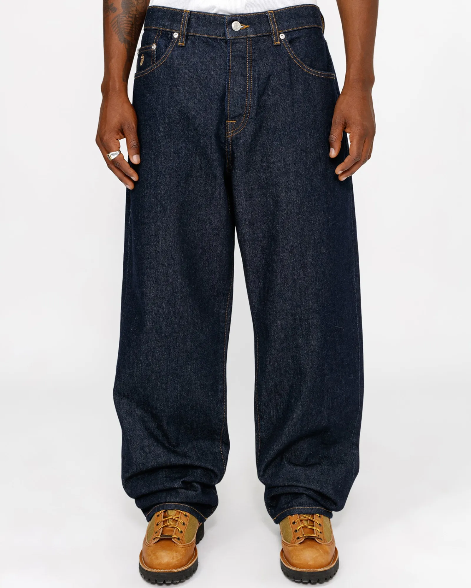 Pants|Denim>Stüssy BIG OL' JEAN DENIM Rinsed Indigo