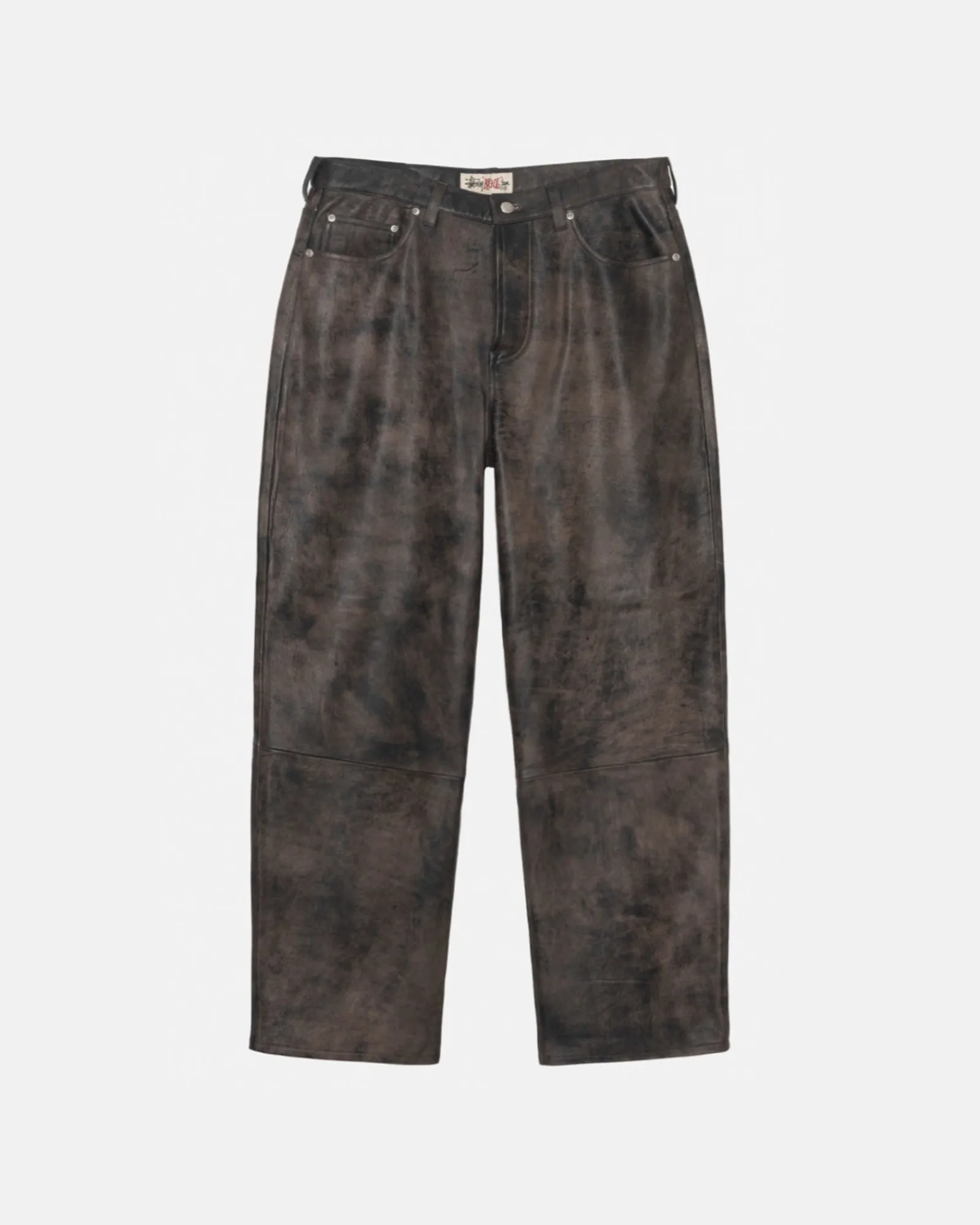 Pants>Stüssy BIG OL' JEAN STONEWASHED LEATHER Black Leather