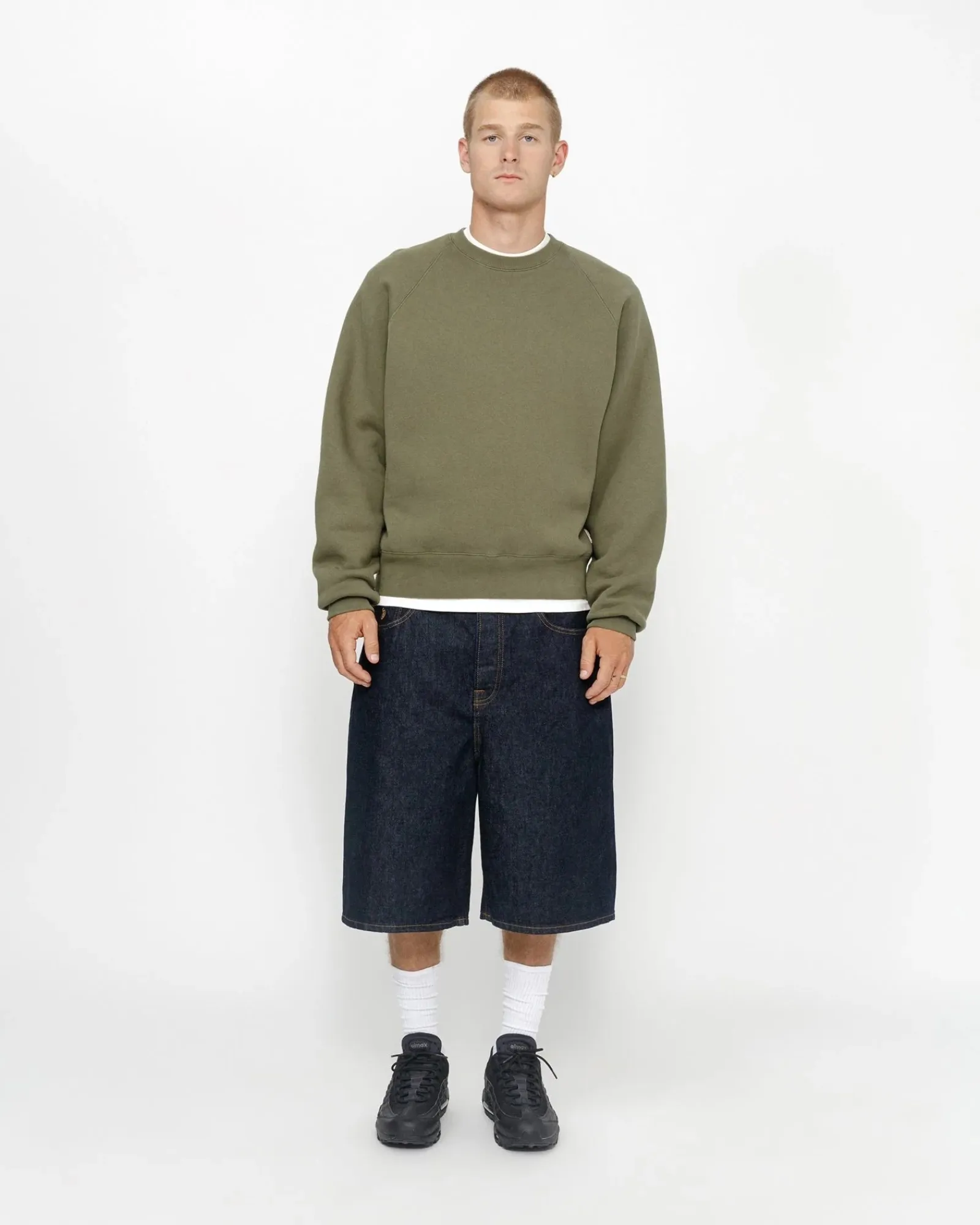 Shorts|Denim>Stüssy BIG OL' SHORT DENIM Rinsed Indigo