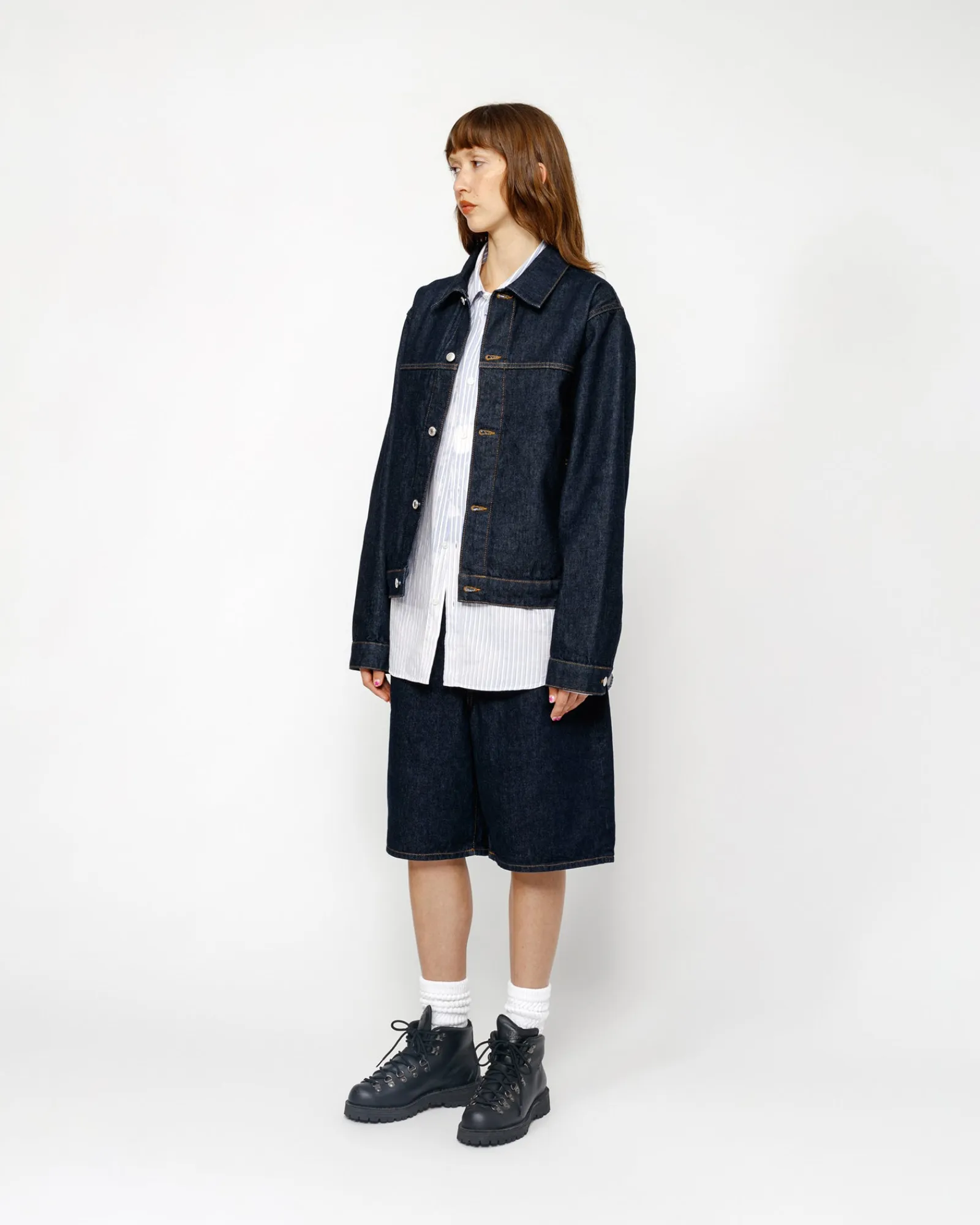 Shorts|Denim>Stüssy BIG OL' SHORT DENIM Rinsed Indigo