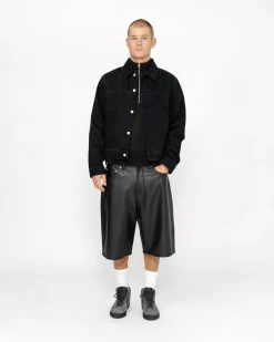 Shorts>Stüssy BIG OL' SHORT LEATHER Black