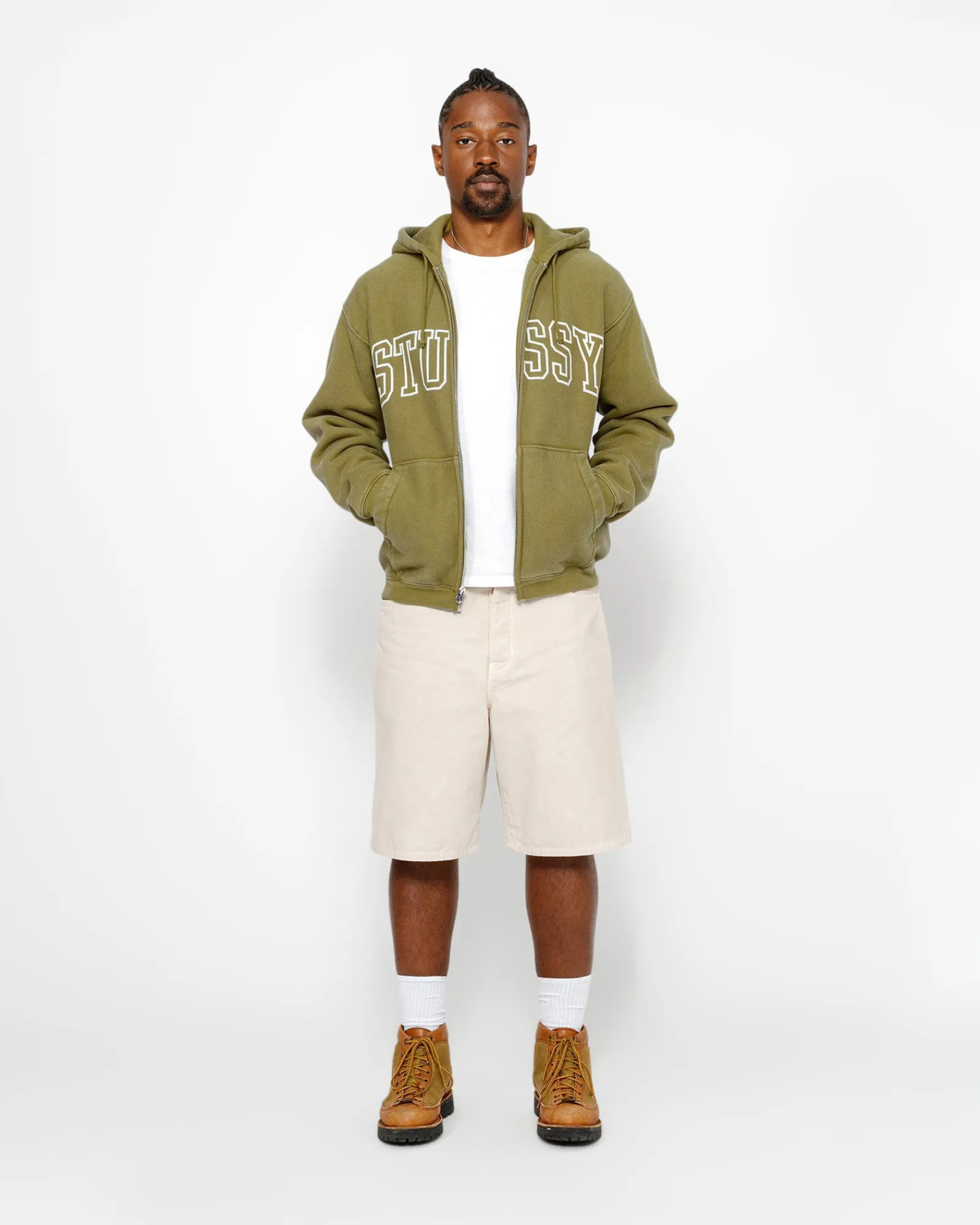 Shorts>Stüssy BIG OL' SHORT WASHED CANVAS Vintage Natural