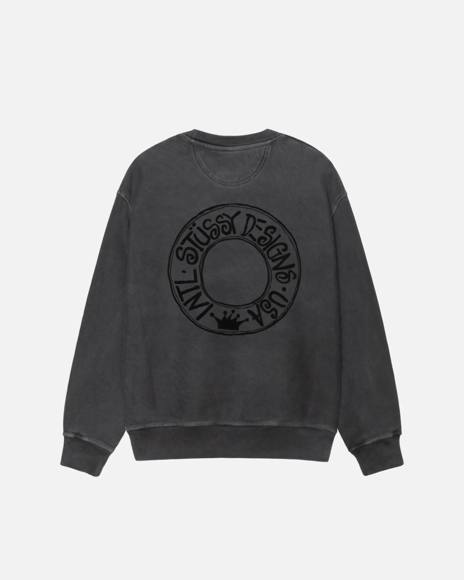 Crews>Stüssy BUANA CREW PIGMENT DYED Black