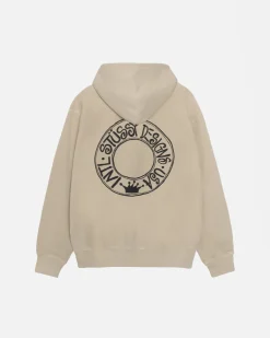 Hoodies>Stüssy BUANA ZIP HOODIE PIGMENT DYED Khaki