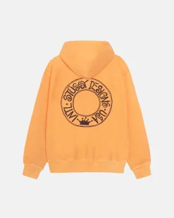 Hoodies>Stüssy BUANA ZIP HOODIE PIGMENT DYED Orange