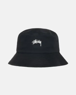 Headwear>Stüssy BUCKET HAT STOCK Black