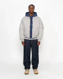 Outerwear>Stüssy BUILT REVERSIBLE BOMBER JACKET Grey