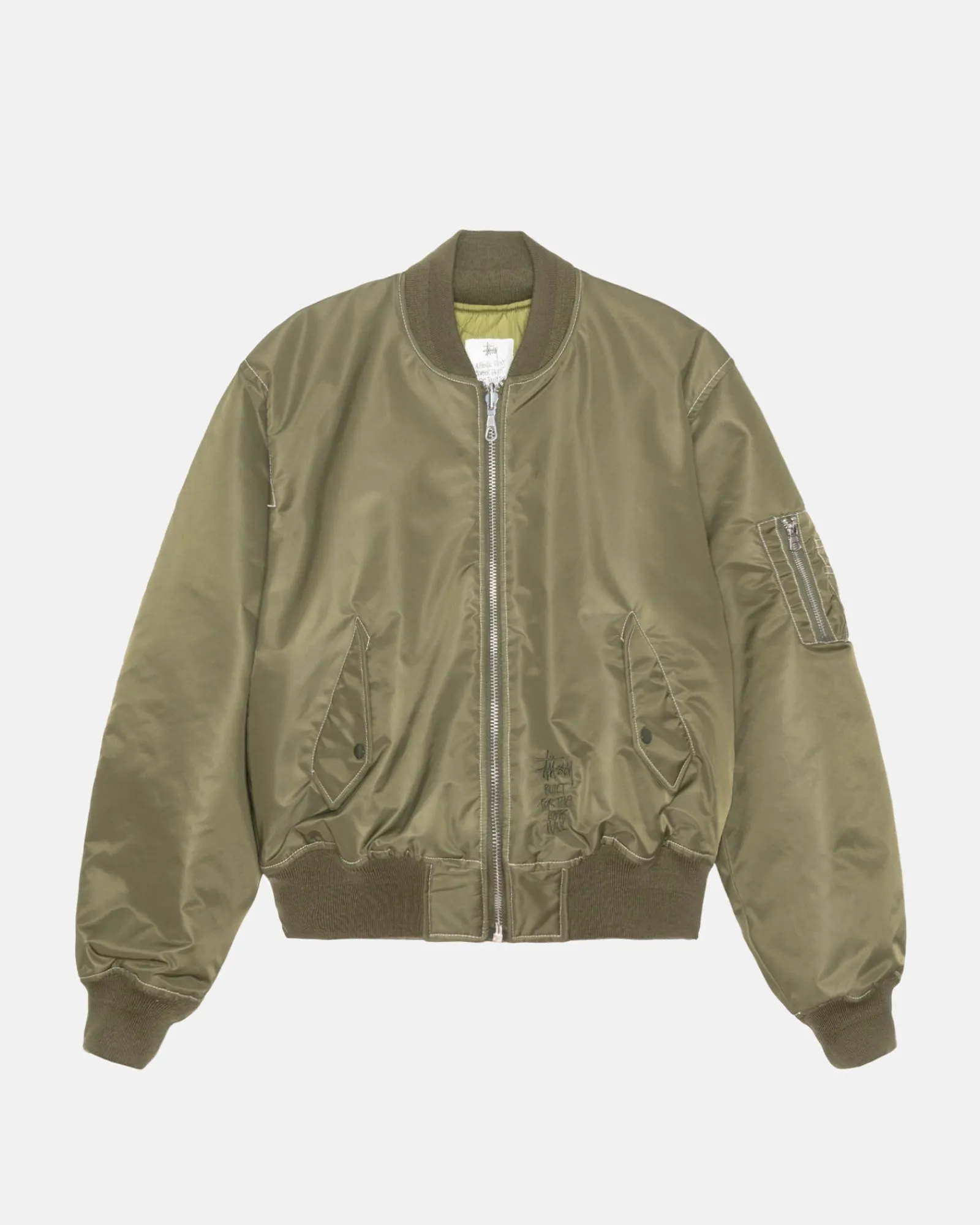 Outerwear>Stüssy BUILT REVERSIBLE BOMBER JACKET Olive