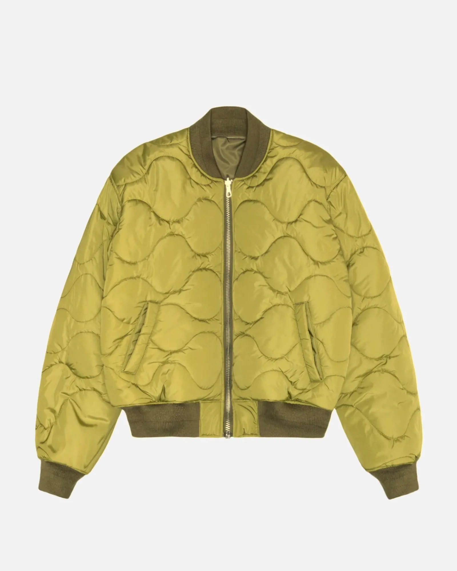 Outerwear>Stüssy BUILT REVERSIBLE BOMBER JACKET Olive