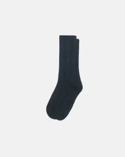 Accessories>Stüssy CABLE KNIT S DRESS SOCKS Black
