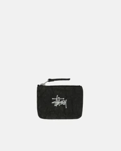Accessories>Stüssy CANVAS COIN POUCH Washed Black