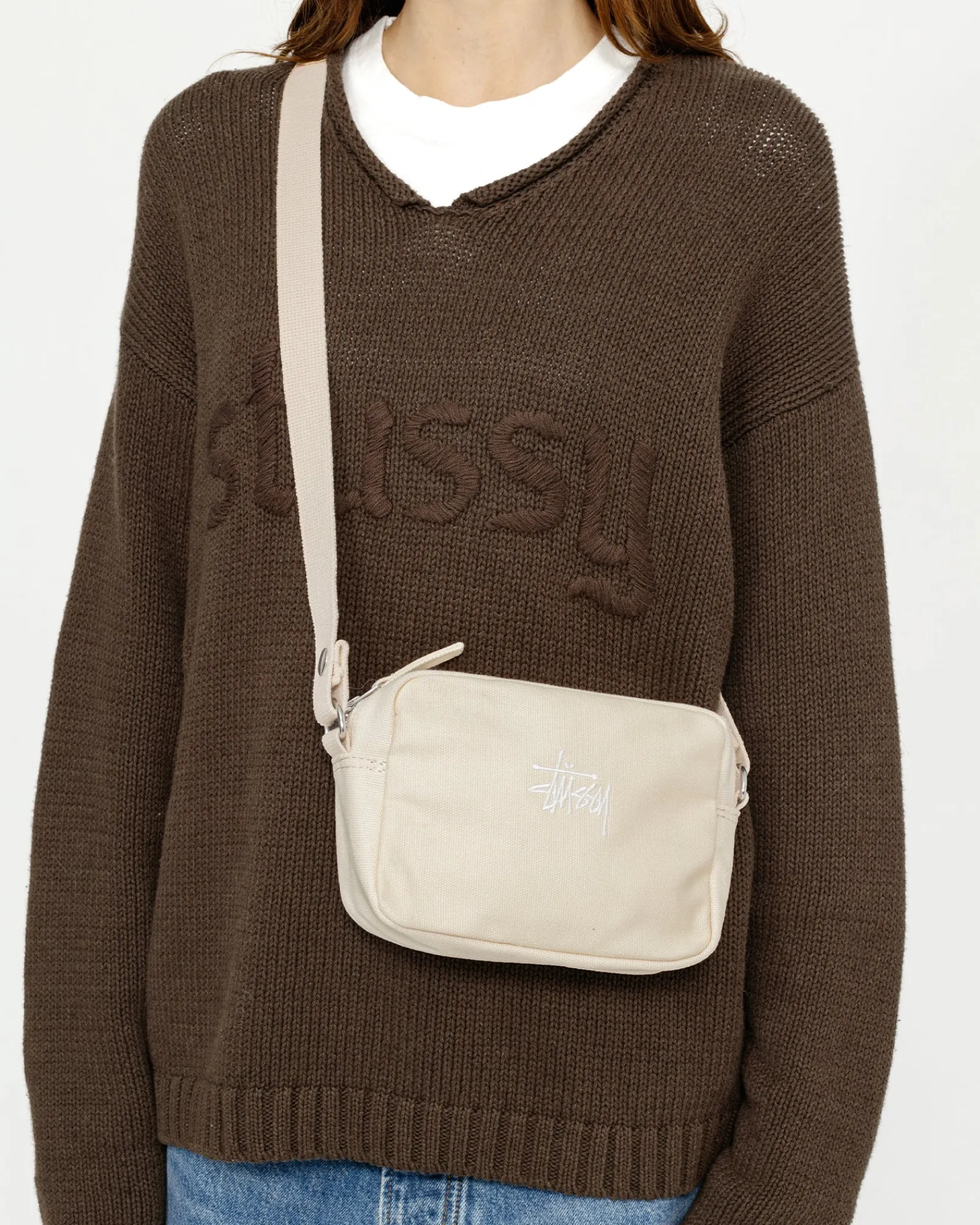 Accessories>Stüssy CANVAS SIDE POUCH Natural