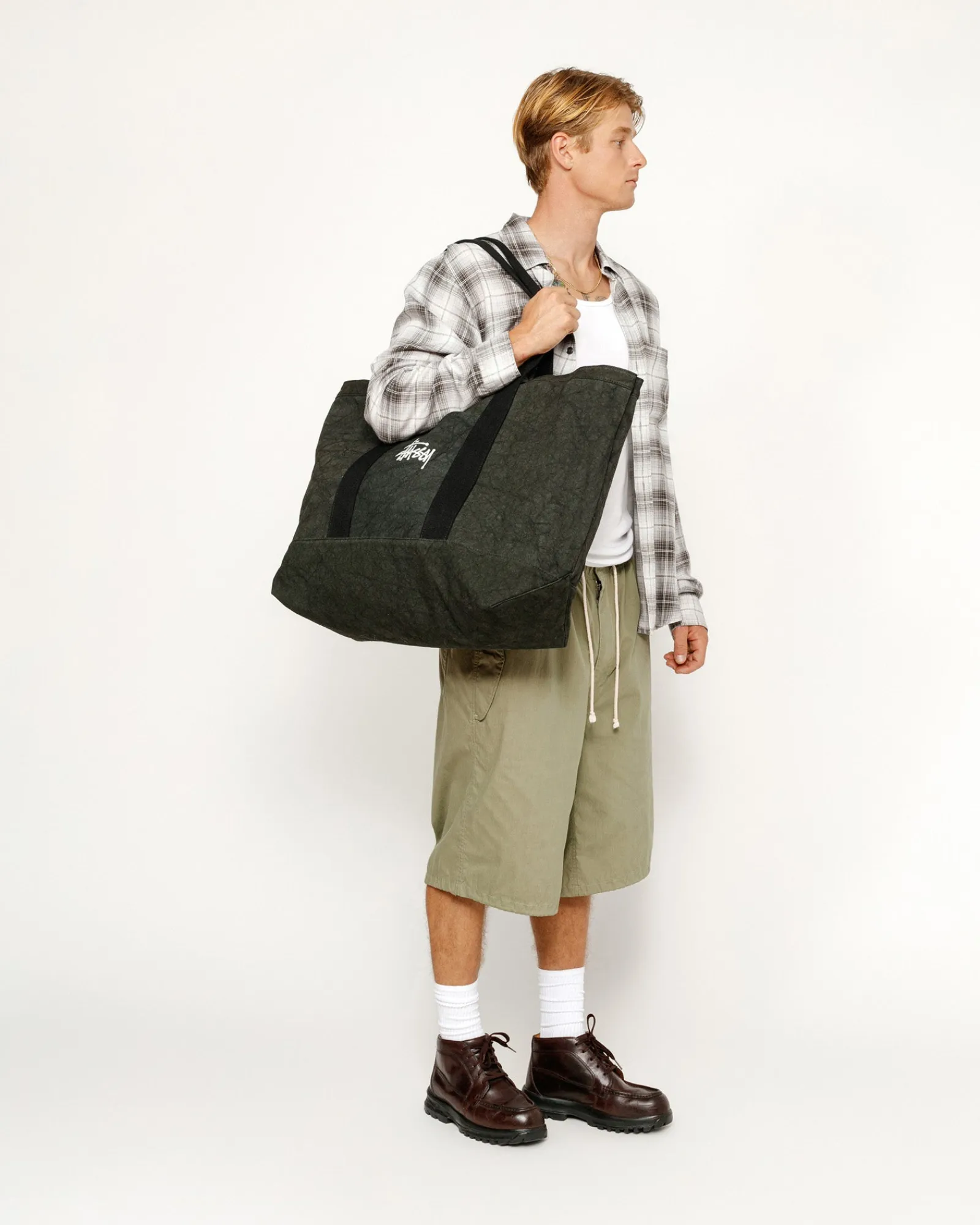 Accessories>Stüssy CANVAS XL TOTE BAG Washed Black