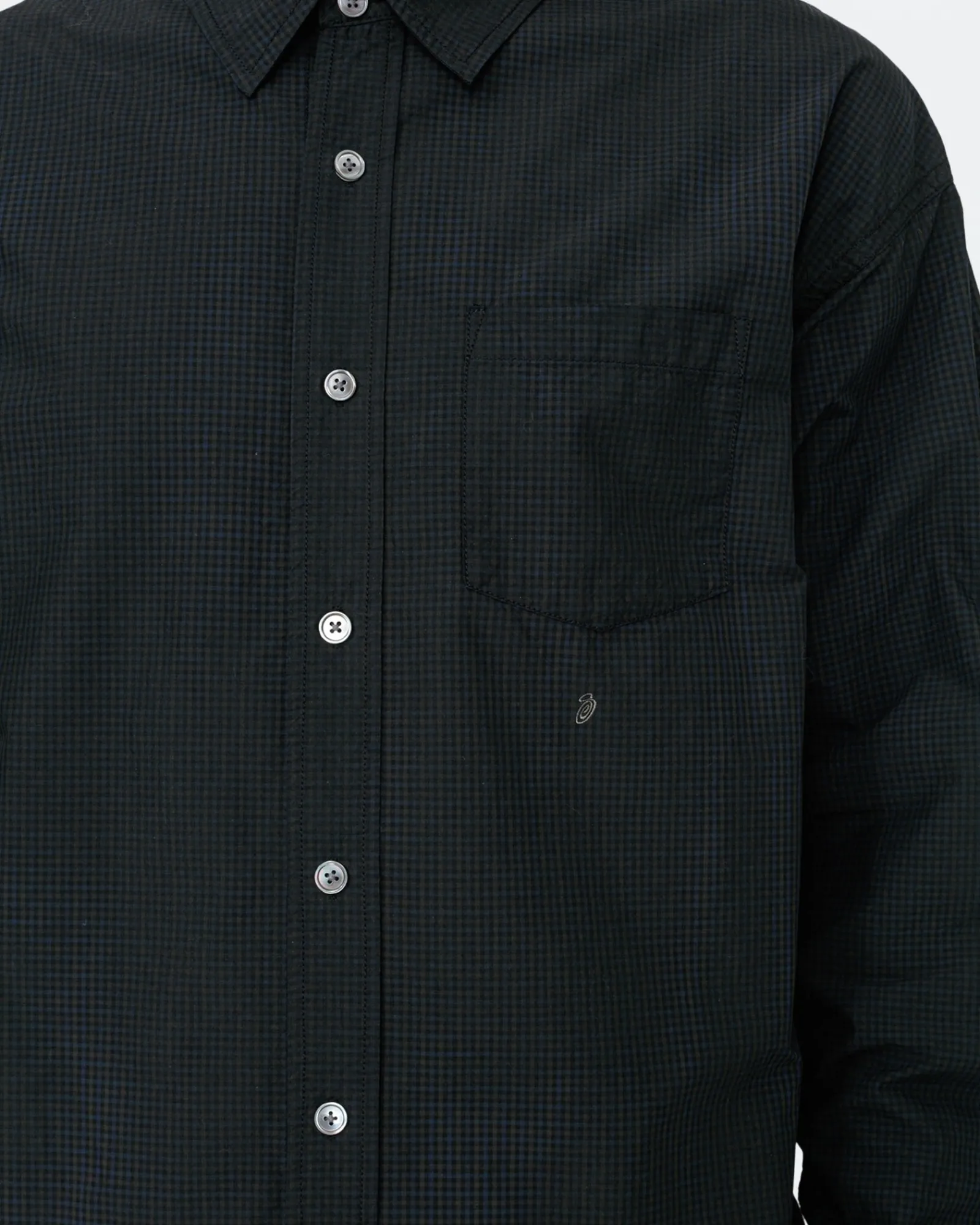 Shirts>Stüssy CLASSIC LS SHIRT SPRAYED Blue