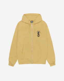 Hoodies>Stüssy CROWN BAND ZIP HOODIE Curry