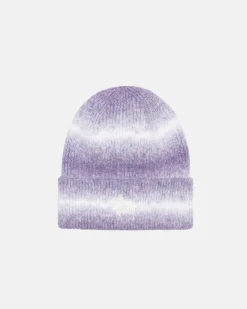 Headwear>Stüssy CUFF BEANIE KNIT STRIPE Purple