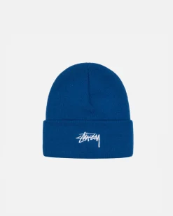 Headwear>Stüssy CUFF BEANIE STOCK Deep Blue