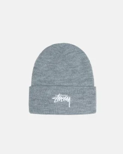 Headwear>Stüssy CUFF BEANIE STOCK Grey Heather