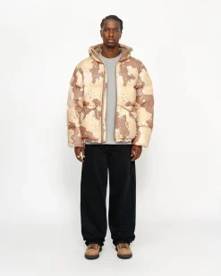 Outerwear>Stüssy DOWN PARKA CAMO RIPSTOP Khaki