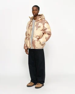 Outerwear>Stüssy DOWN PARKA CAMO RIPSTOP Khaki