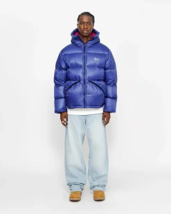 Outerwear>Stüssy DOWN PARKA MICRO RIPSTOP Blue