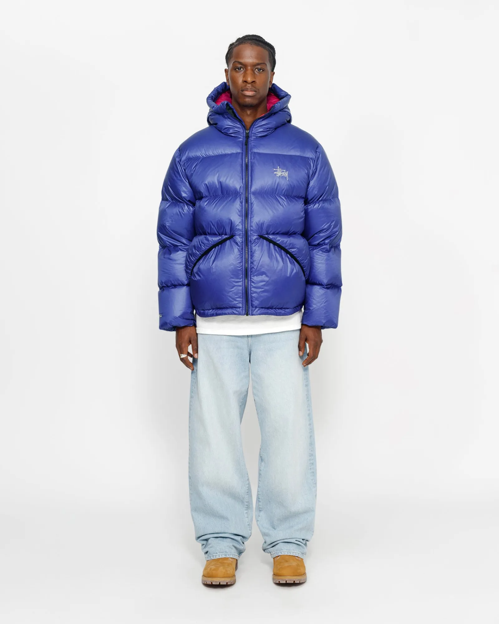 Outerwear>Stüssy DOWN PARKA MICRO RIPSTOP Blue
