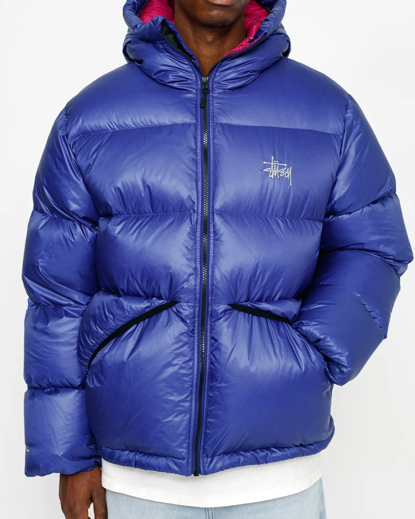Outerwear>Stüssy DOWN PARKA MICRO RIPSTOP Blue