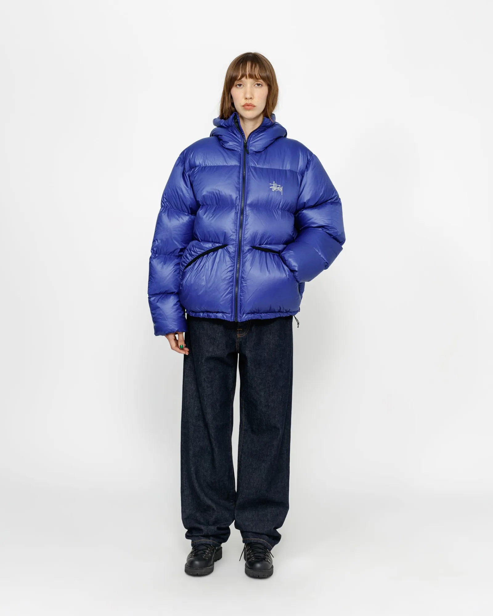 Outerwear>Stüssy DOWN PARKA MICRO RIPSTOP Blue