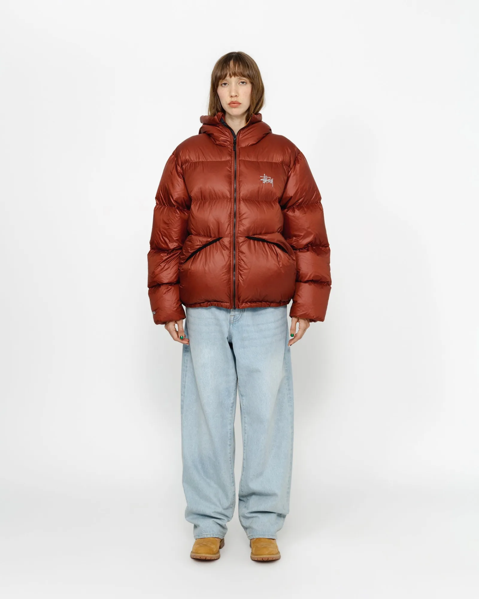 Outerwear>Stüssy DOWN PARKA MICRO RIPSTOP Brick