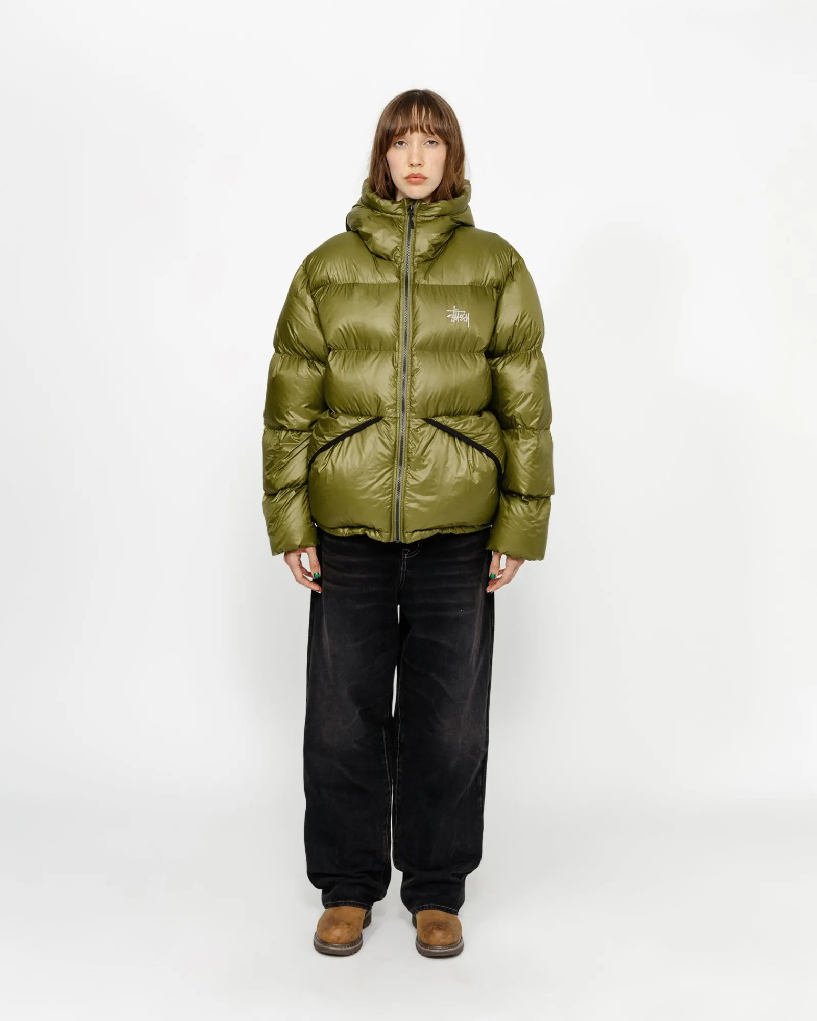 Outerwear>Stüssy DOWN PARKA MICRO RIPSTOP Olive