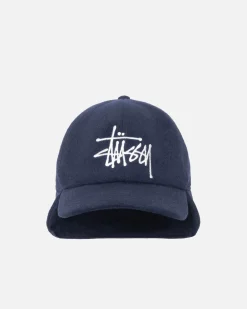 Headwear>Stüssy EAR FLAP WOOL CAP Navy